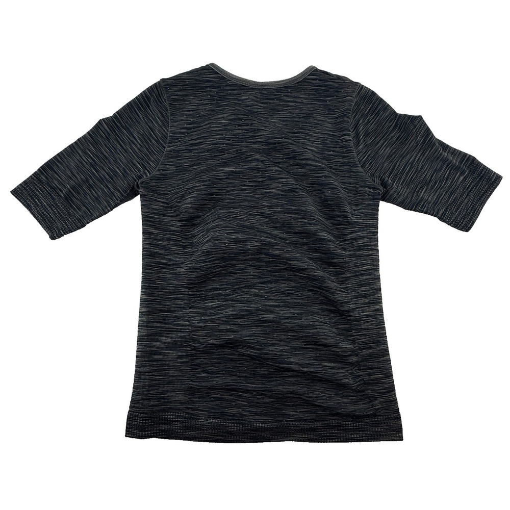 Athleta Radiance Tee Womens Medium Gray Space Dye Athletic Stretch Scoop top‎ - Picture 5 of 9